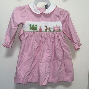 Rare editions pink smocked dress